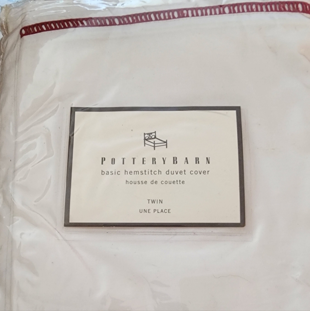 NIP Pottery Barn Hemstitch Duvet - Twin